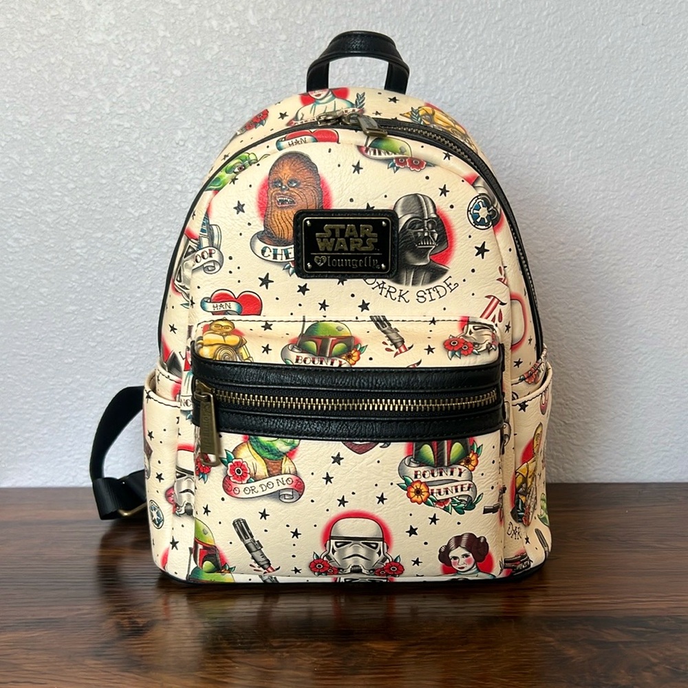 Loungefly Mini Backpack Star Wars Tattoo Flash Retro Disney